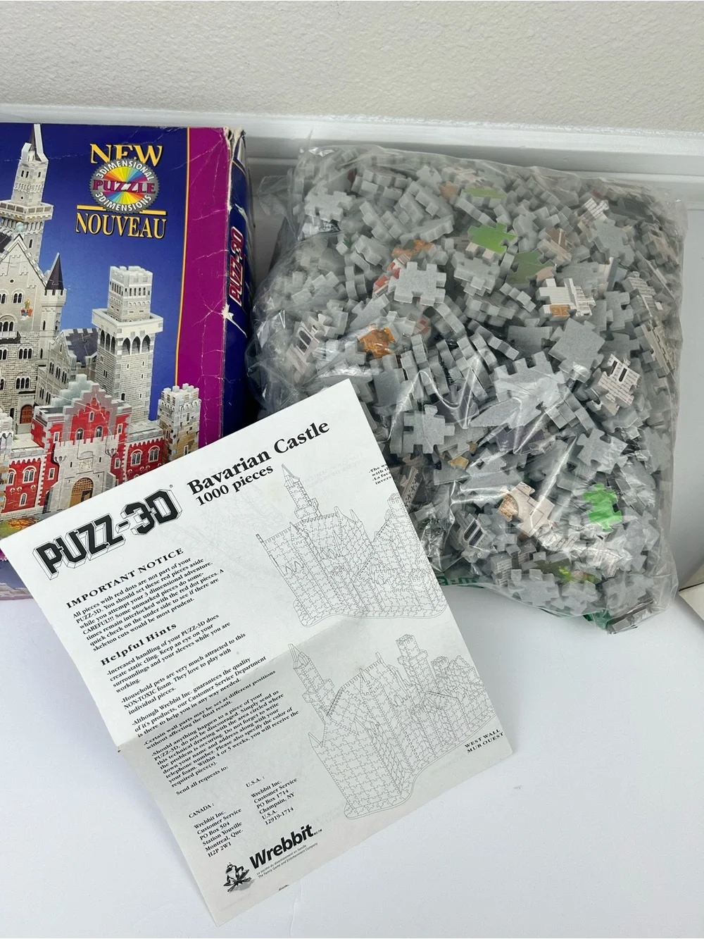 Wrebbit Puzz-3D Bavarian Castle 1000 Piece 3D Puzzle 1997